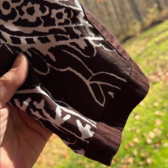 Jones Wear Dark Brown and White Patterned Tunic - Picture 5 of 6